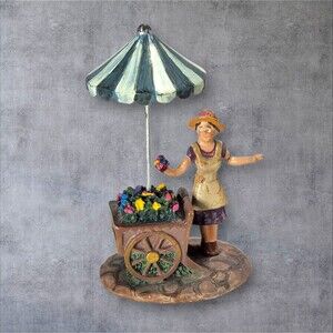 Hawthorne Village Falbrooke Florist Lady 1999 Figurine Holiday Decor